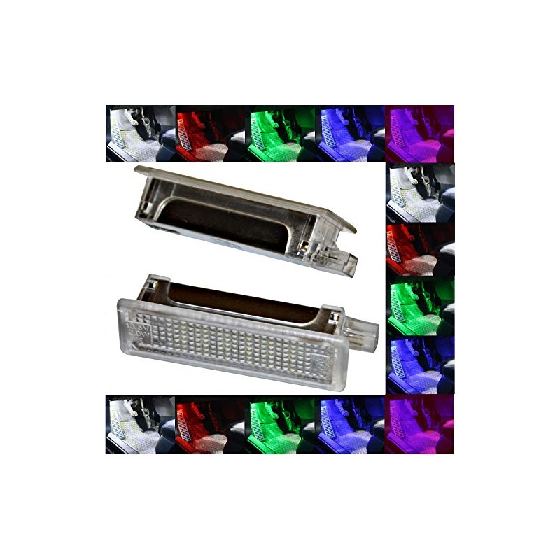 2 x LED Module Footwell Lighting – White Blue Red