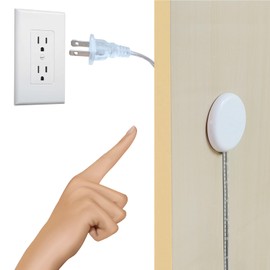 Yogcow Hidden Touch Switch, AC 110V 250Watt Touch Sensor Switches with 6ft Plug Cable, for Lamp on/Off, Touch Control Through Panel, Penetrable Wood, Stone, Glass and More, No Hole Required (White)