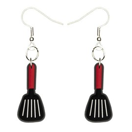 Spatula Earrings Hypoallergenic Silver Plated Fishhooks Yazzle Dazzle Baking Cooking Chef Salt Pepper Frying Pan
