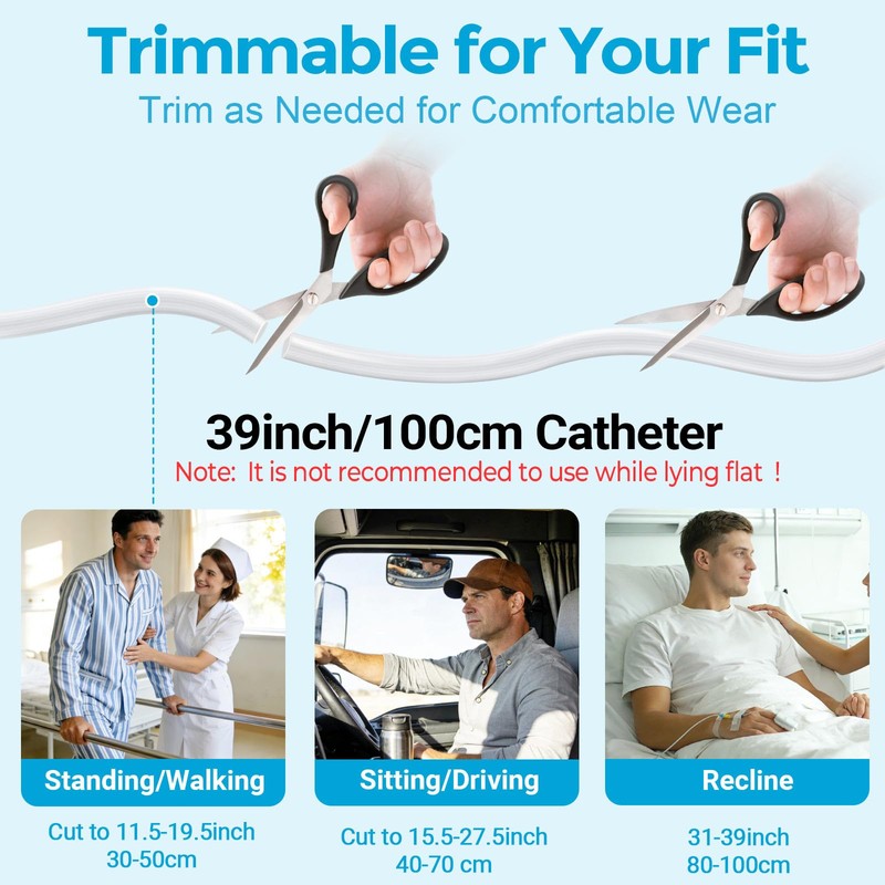 Catheter for Men, Urine Collection Bag for Elderly Men Male