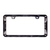 Creathome 3D Curly Wave Pattern Black License Plate Frame from