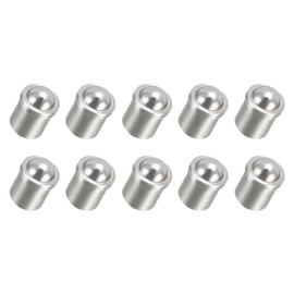 METALLIXITY Ball Plunger Cabinet Door Closet Drawer (8 x 9mm) 10Pcs, Ball Catch Latch Catcher - for Home Kitchen Cupboard Cabinet Door, Silver Tone