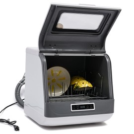 LYNICESHOP Portable Countertop Dishwasher, Energy Saving Stainless w/Air Dry Function &3 Washing Programs for Small-Sized Houses Apartments Dorms Boats and Campers/RVS