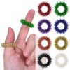 Wisdompro 16 Pcs Spiky Sensory Finger Rings, Flexible Fidget Ring