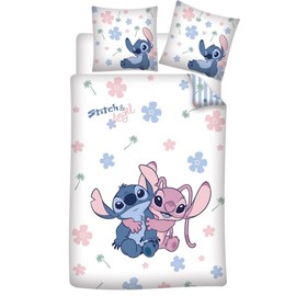 Stitch & Angel 100% Polycotton Duvet Cover 135 x 200 cm + Pillowcase 48 x 74 cm