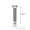 Gardinia 3.9mm x 25mm Upvc Flat Fixing Screws Silver Zinc
