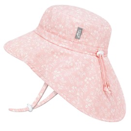 Jan & Jul Girls Quick Dry Sun Hat with Neck Protection for Swimming Adventure Hat for Kids (XL: 5-12 Years, Pink Prairie), Pink Prairie, 5-12 years