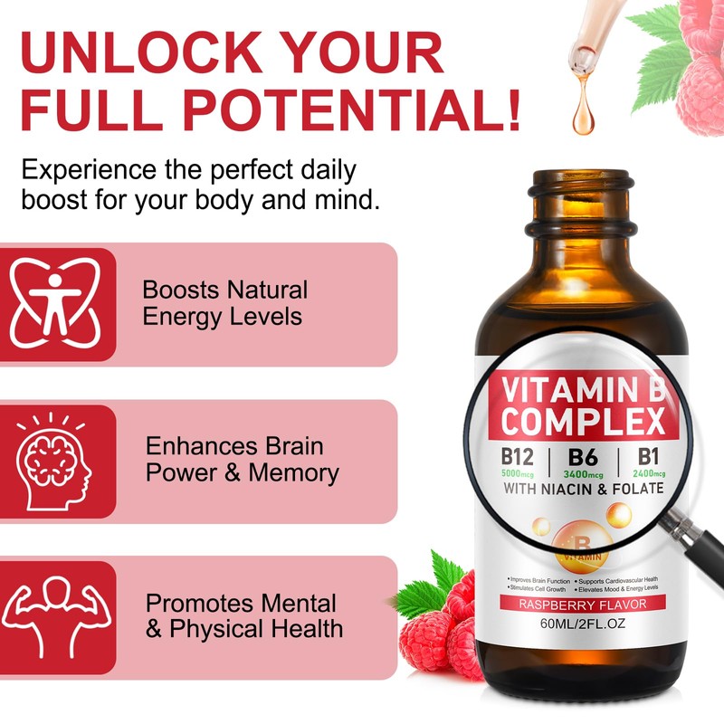 Organic Vitamin B Complex | Vegan Vitamin B12 Liquid Drops