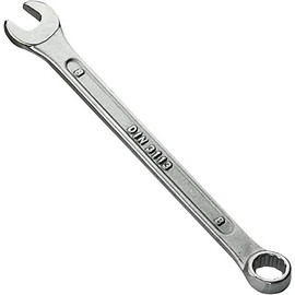AERZETIX - C45575 - Open-end wrench mixed metric 8 mm - fork and ring/eyelet 12 sides - made of CR-V steel for tightening/assembly - straight handle - DIN 3113 - colour silver