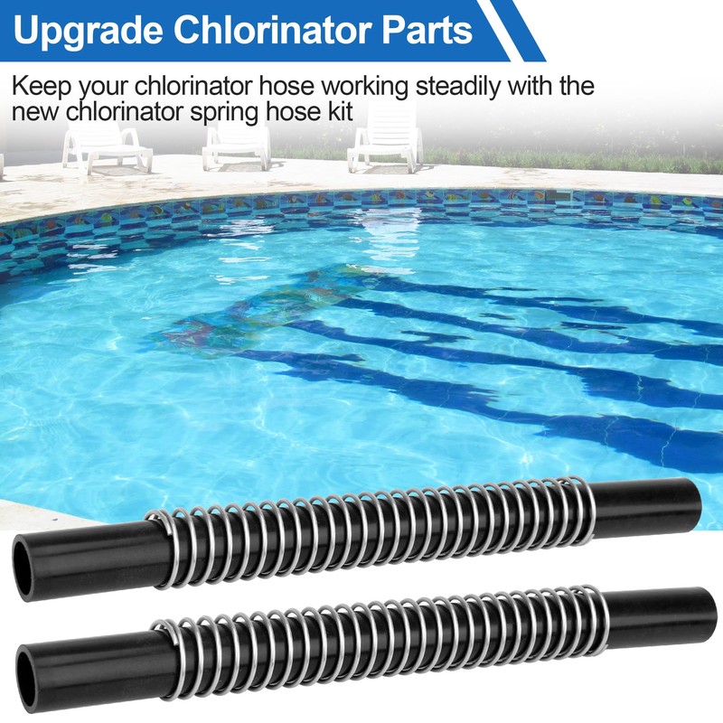 GYPNS Pool Chlorinator PVC Flexible Tubes with Support Spring -