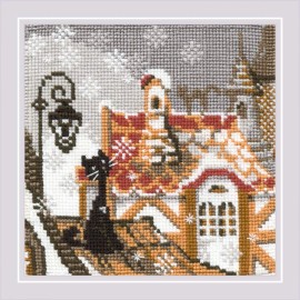 Riolis Counted Cross Stitch Kit City & Cats Winter R610