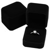 POKOFO Classic Velvet Engagement Ring Box Earring Jewelry Case Gift
