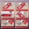 Professional Door Hinge Mortising Jig, Red Aluminum Alloy Template Kit