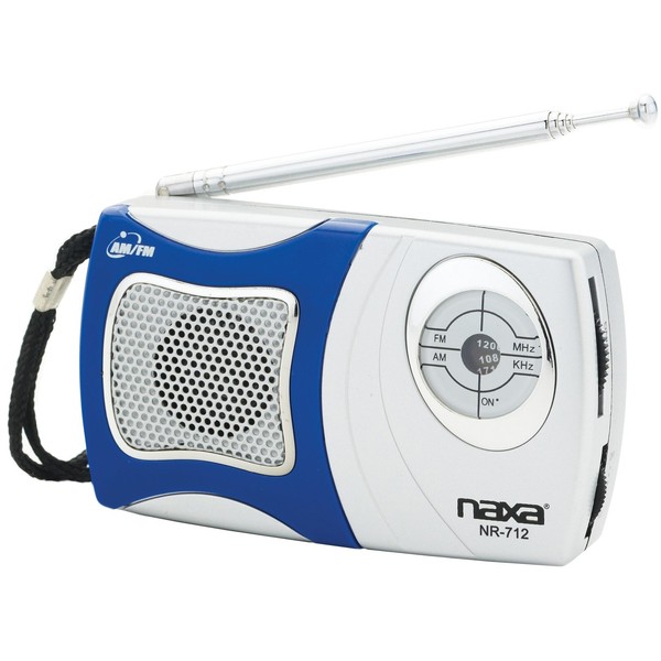 Naxa Electronics NR-712 Am/FM Mini Pocket Radio with Built-in Speaker,