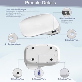 Aohcae Digitale Waage für Haustiere, Waage für kleine Haustiere, 15 kg für Hunde und Katzen, elektronische LCD-Waage für kleine Haustiere und Lebensmittel