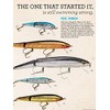 Rebel Lures J1001 Jointed Minnow Fishing Lure- Silver/Black - 3