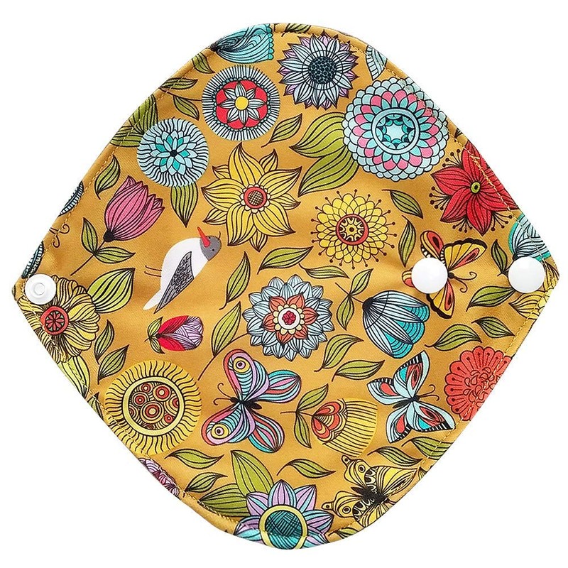 ZCOINS 4 Pieces Reusable Panty Liners Cloth Sanitary Pads Light