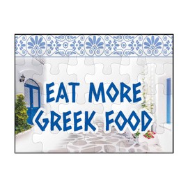 Makoroni - EAT More Greek Food Greece Greek - Jigsaw Puzzle 30 pcs, DesD33