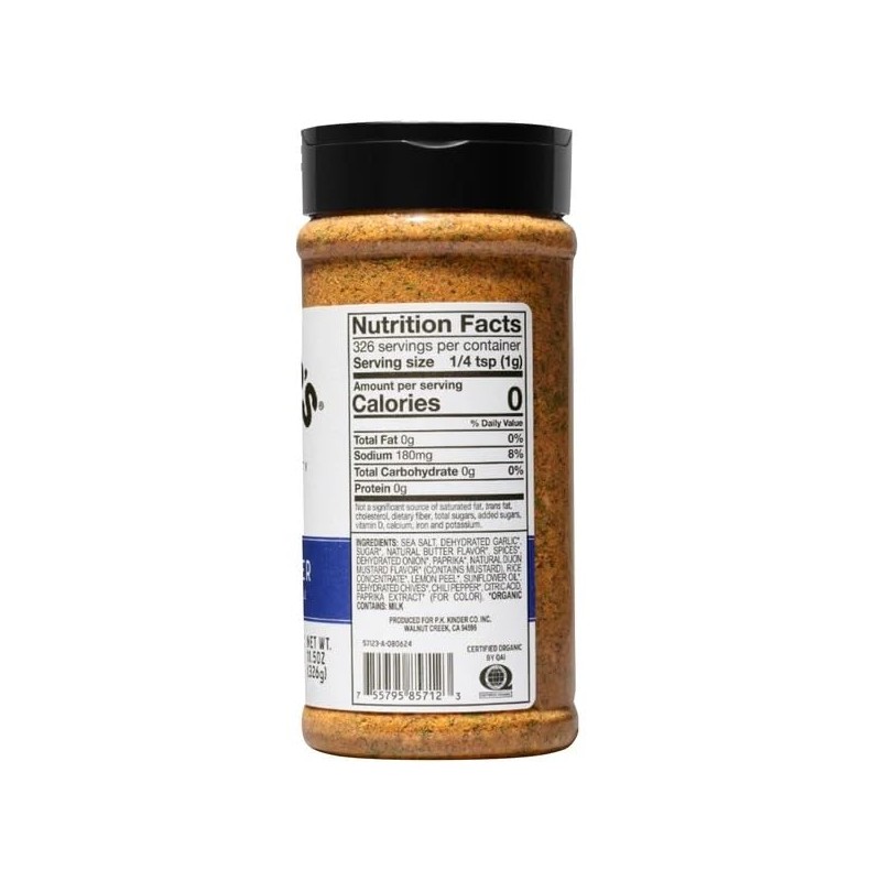 Kinder's Organic Cowboy Butter Seasoning, 11.5 Ounce