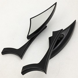 XKH- Motorcycle Black Spear Blade Mini Mirrors Compatible with Gsxr 600 750 1000 1300 Hayabusa Gsx R [B00Y5N2X5S]