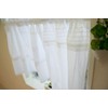 SunnyDayFabric Patchwork Cafe Curtain Off White Approx. 47.2 inches (120