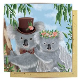 La La Land Greeting Card Koala Wedding