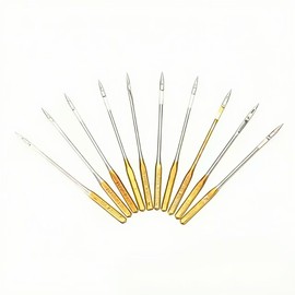 10Pcs Metal Sewing Machine Needles, Big Eye Sewing Machine Home Sewing Macine, Sewing Notions and Supplies Machine Needles, Sewing Machine Needles (Size 16)