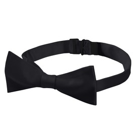 Jacob Alexander Men's Self Tie Freestyle Solid Color Bowtie - Black