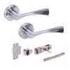 HANDLEZONE® Zena Privacy Lever On Round Rose Door Handles, with