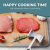 Meat Tenderizer Stainless Steel - Oversized Kitchen Mallet, Soft Grip