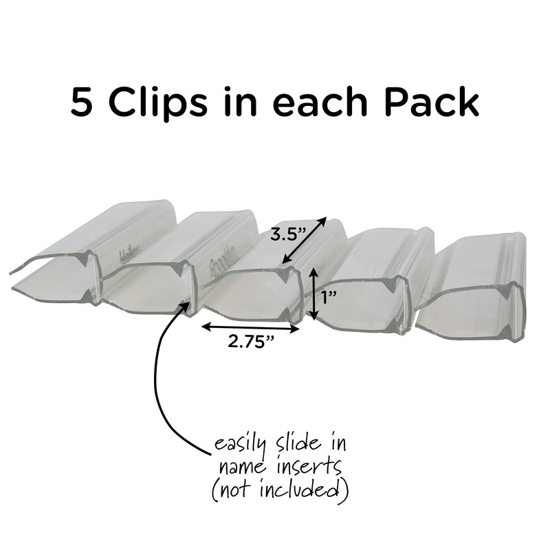 Angeles Name Clips for Cots, Plastic Name Tags for Daycares