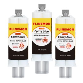 Plastic Glue, 2 Part Epoxy Resin Clear, Liquid Metal Epoxy, Plastic Epoxy Weld, Epoxy Glue for Plastic, Metal to Plastic, Ceramic Tiles Marble Boat Wood Filler Putty Model Car Glue