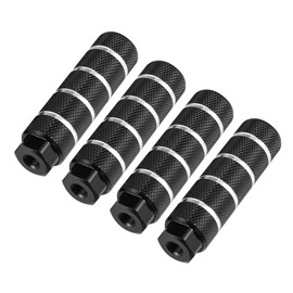 A ABSOPRO BMX MTB Bike Rear Foot Pegs Footrests Black Fit 3/8 Inch Set of 4