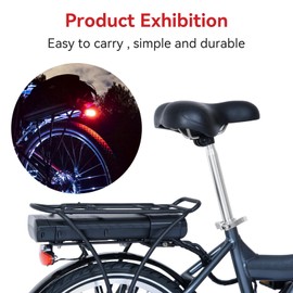 EBike Tail Light, 6V-60V LED Warning Light High Brightness Bike Rear Light Night Riding Equipment Waterproof Connector Electric Bike Accessories for Night Riding Cycling