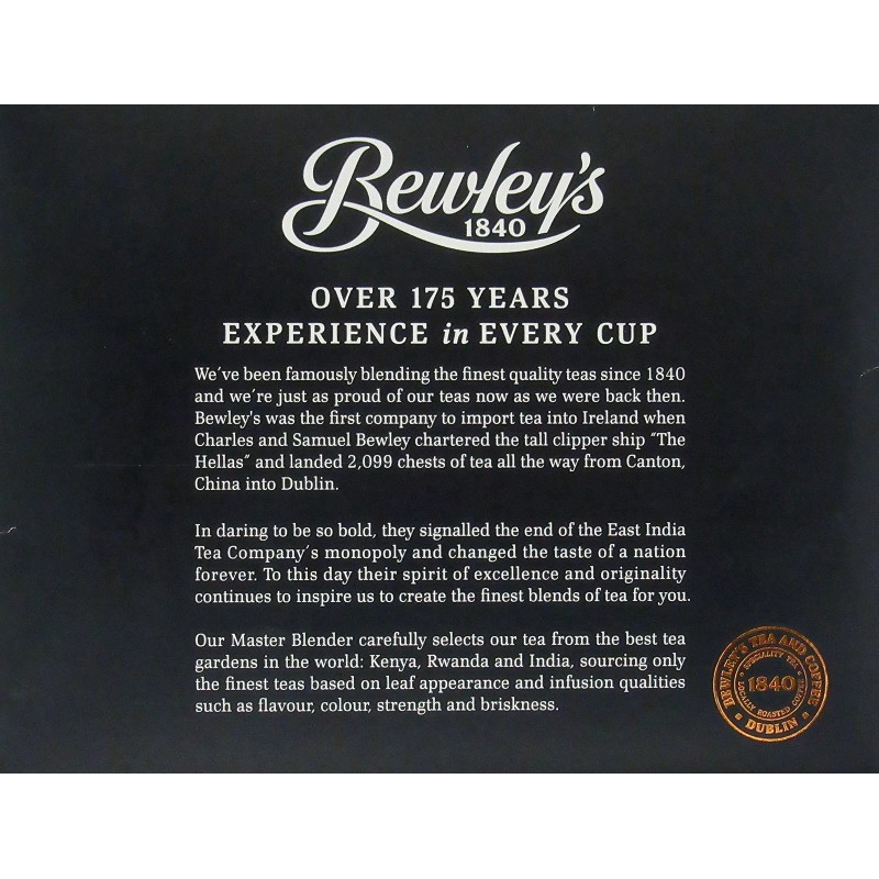 Bewley's Award Winning Gold Blend Tea 80 Count Premium Irish