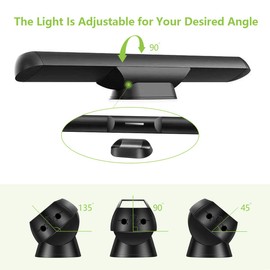 KAGWON Dimmable Touch Light Bar Rechargeable Wall Mounted Reading Lights Stick on Bunk Bed Lamp Headboard Magnet Mount Wireless Portable 2000mah Battery LED for Closet Mirror Makeup (5W)