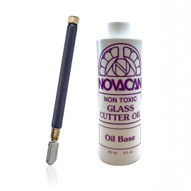 TOYO™ Glass Cutter Original Brass Handled Supercutter® & Cutter Oil [TC-17B]