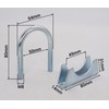 SKIR'CO (Pack of 4) Pipe Clamps for 48mm Diameter Pipe