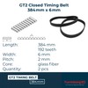 GT2 Closed Timing Belt 6 mm Wide, 2 pieces each