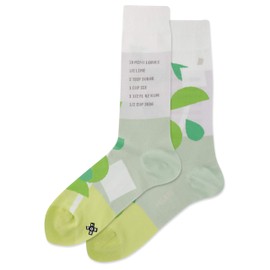 Hot Sox Men's Fun Cocktail Drinks Crew Socks-1 Pair Pack-Happy Hour Cool & Funny Novelty Gifts, Mojito Recipe (Lime), 6-12