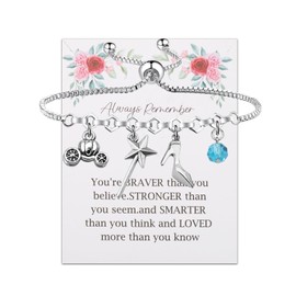FUSTMW Princess Bracelet Gifts Fairy Tale Princess Gifts Pumpkin Carriage Jewelry Princess Lover Gifts Movie Fans Gift, Large, Copper, no gemstone