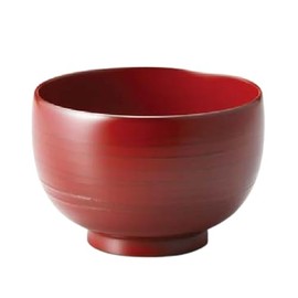 J-kitchens Soup Bowl Ancient Lacquered Vermilion (1 Guest) 4.1 inches (10.5 cm) Lacquered Hand Painted Made in Japan