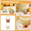 OSALADI 8pcs Tiny Rattan Hand Baskets Mini Picnic Baskets for