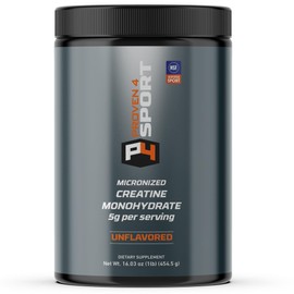 Creatine Monohydrate Micronized Powder - Proven4 NSF Certified for Sport® Supports Muscle Strength, Performance & Recovery from Exercise, Unflavored 16 Oz - 90 Servings