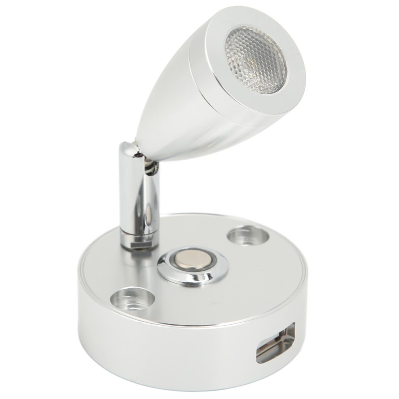 RV Reading Light 3500K 3‑Color Aluminium Alloy Adjustable Angle 12V‑24V