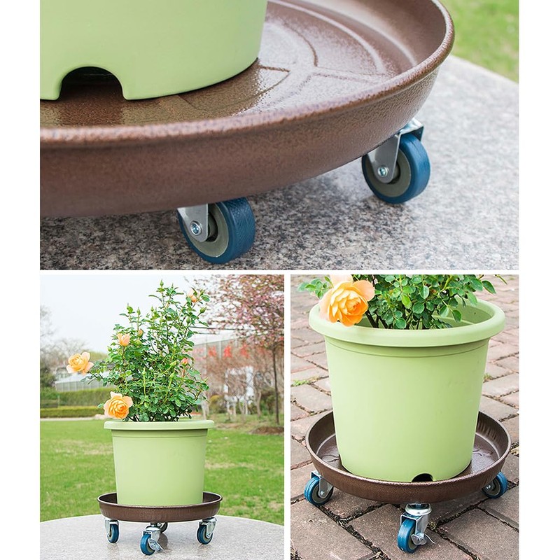 2 Pack 16" Heavy Duty Plant Dolly with Wheels, 320lbs