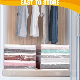 Clear Zippered Storage Bags (6, 18 x 15 x 9 Inch)