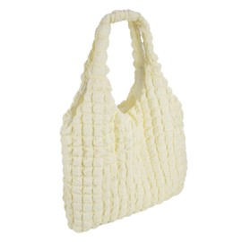 WANXINZHIQU Women's Wave Cloud Canvas Tote Bag - Boho Lightweight Beach Bag for Everyday Casual Style, White, Fashion