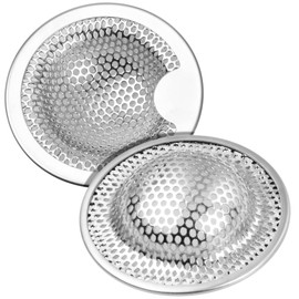 Sink Strainer Kitchen Stainless Steel Hair Strainer Shower Large Small 2 Pieces Sink Filter Made of One Two Piece Set (5.2 cm)