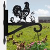 Plant Hangers Outdoor Iron Heavy Duty Ornamental Chicken Silhouette Wall
